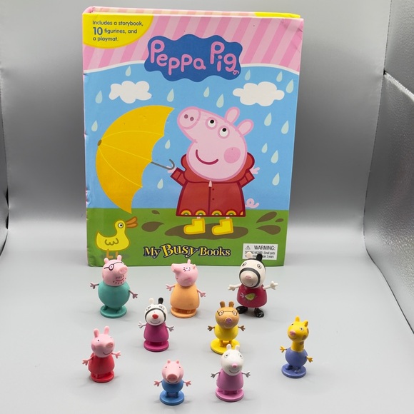 Peppa Pig "My Busy Books" with Figure Display – 9/10 Figures – Hasbro - Picture 1 of 15